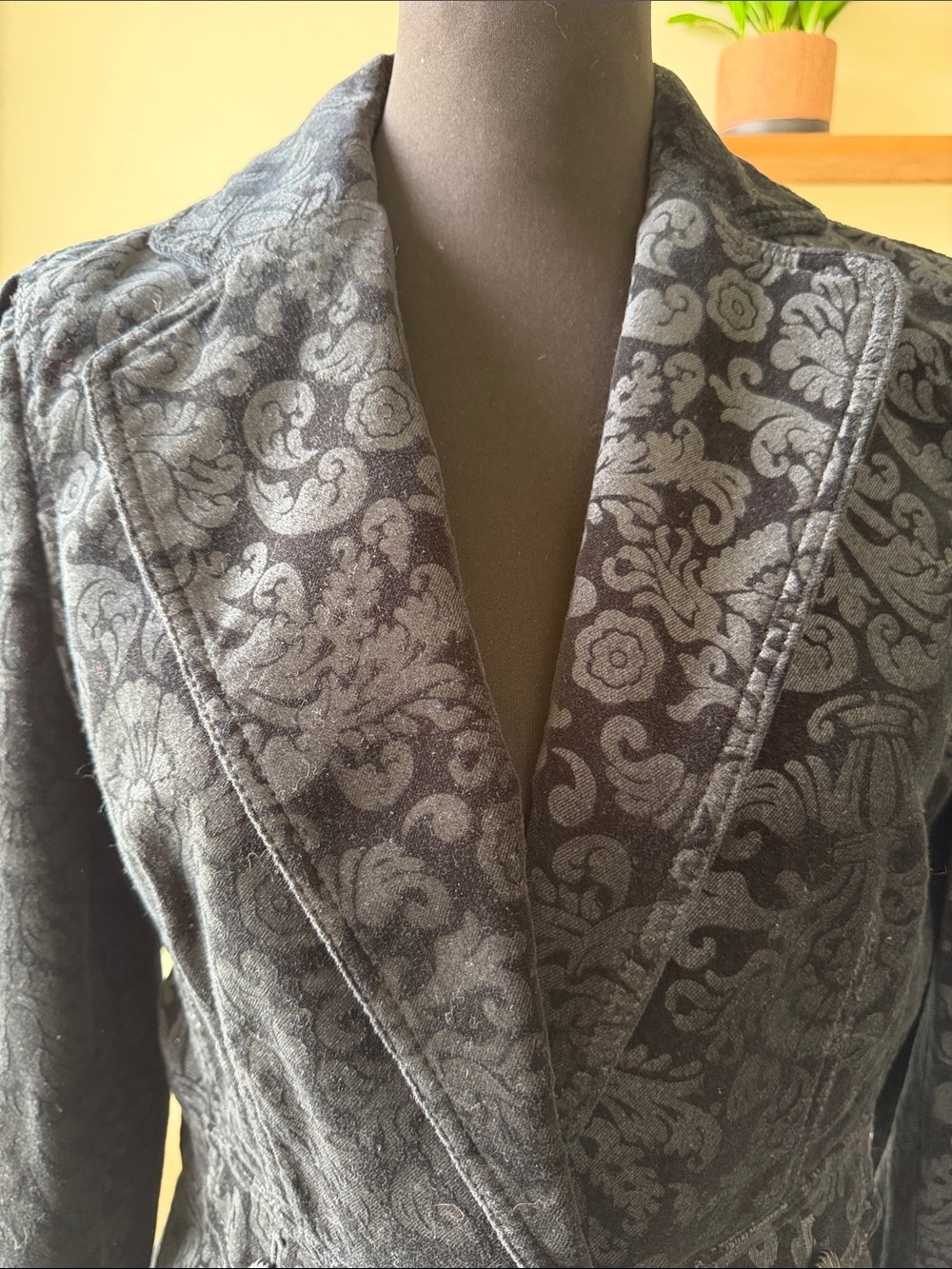 Ann Taylor LOFT Floral Velvet Cotton Blazer Coat Women’s Size 10 - Picture 7 of 11
